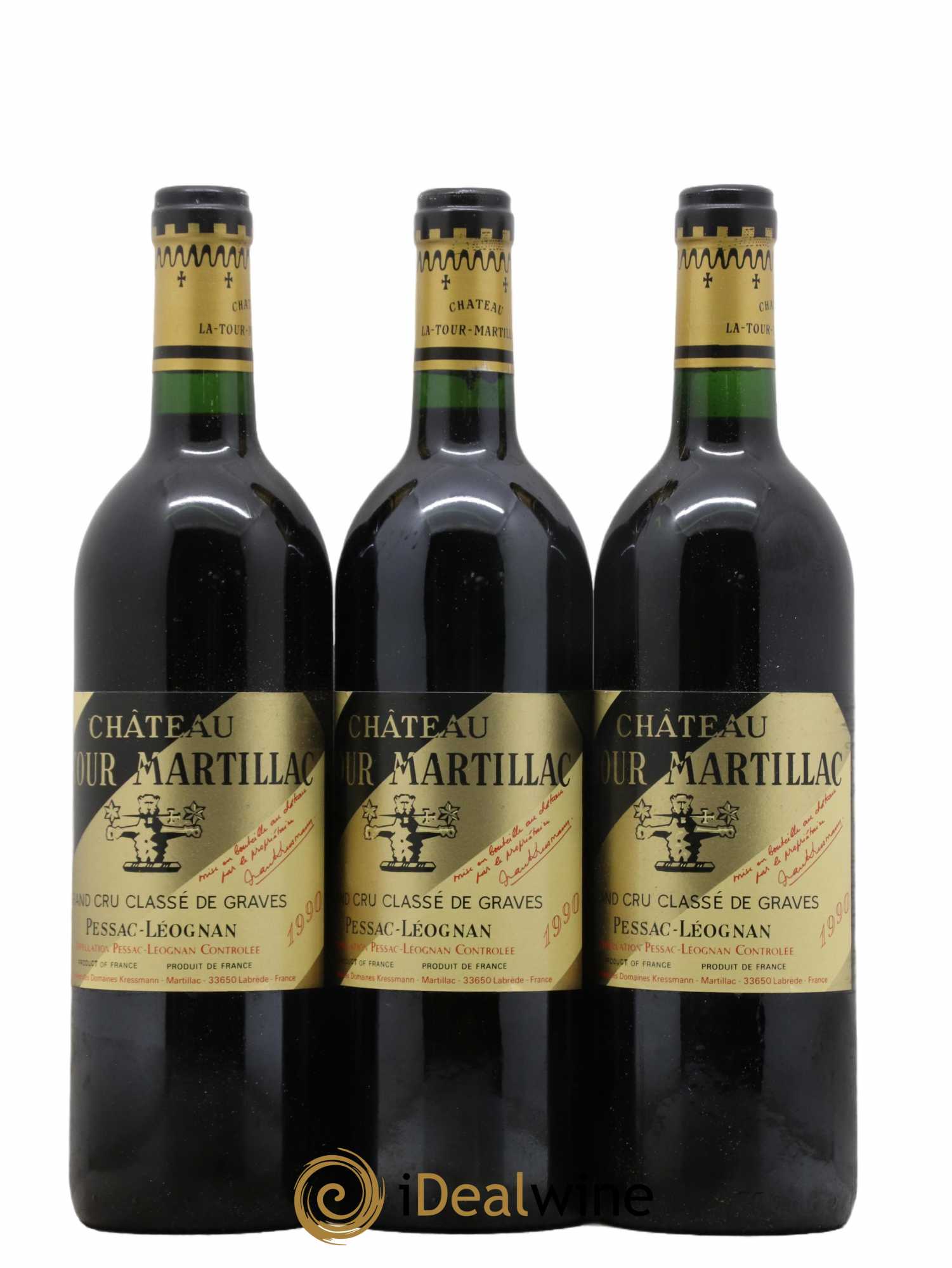 Château Latour-Martillac Cru Classé de Graves  1990 - Lot de 12 Bouteilles