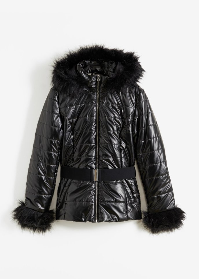 Jacke in Glanzoptik.