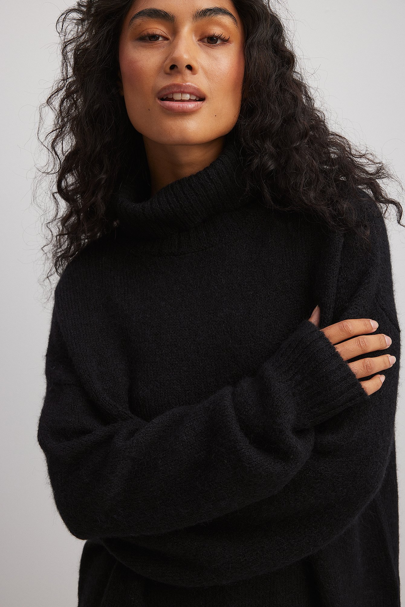 Rollkragenpullover aus Wollmischung