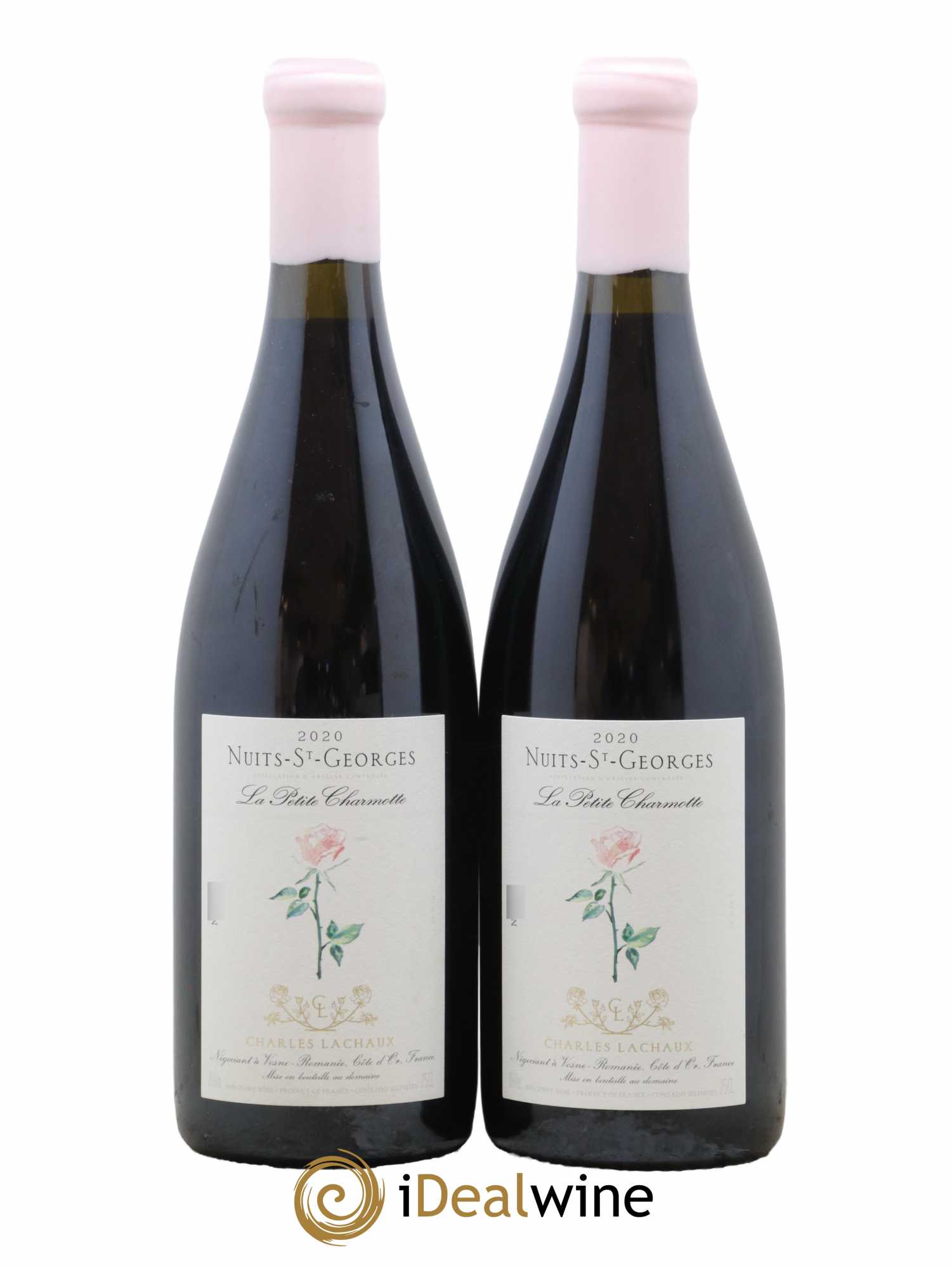 Nuits Saint-Georges La Petite Charmotte Charles Lachaux  2020 - Lot de 2 Bouteilles