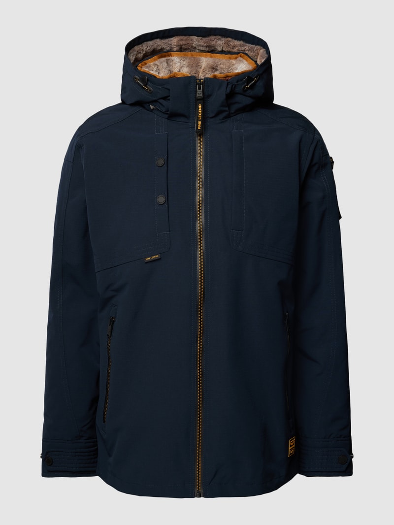 Parka mit Reißverschluss Modell 'SNOWPACK' in marineblau