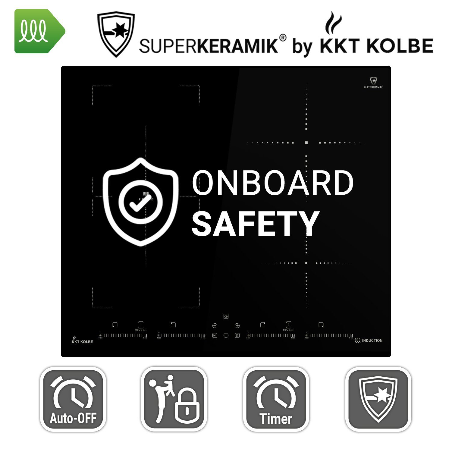 KKT KOLBE Backofen-Set KKT KOLBE Backofen und Induktionskochfeld SET80172FZ, mit 2-fach Teleskopauszug, 60cm Einbau-Backofen EB8017ED + 59cm Induktions-Kochfeld IND5901FZ