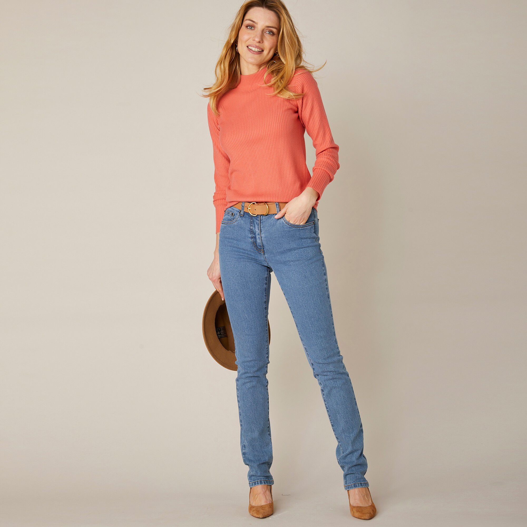 Jean droit stretch