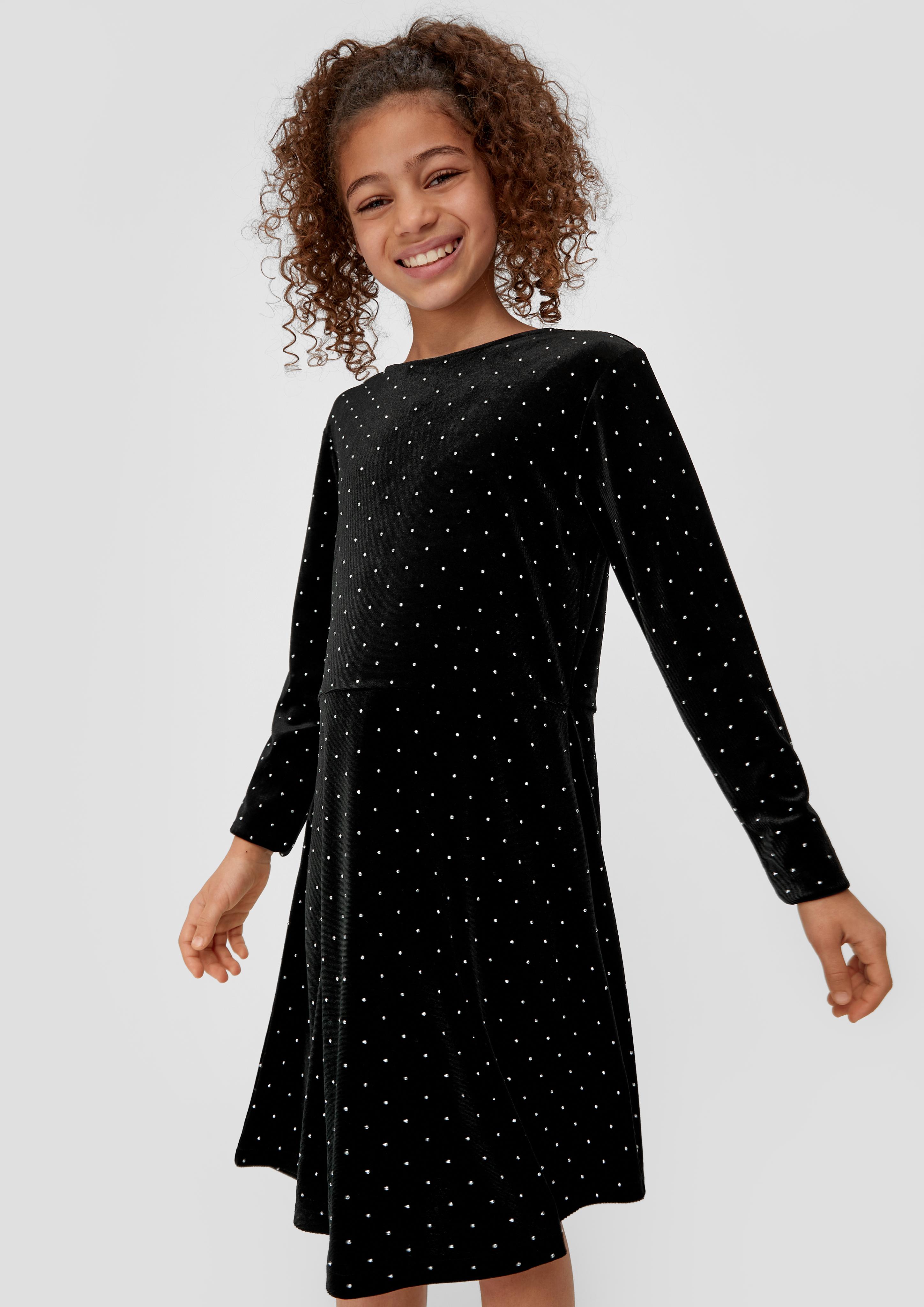 Samtkleid mit Schmucksteinen  2138580-9999