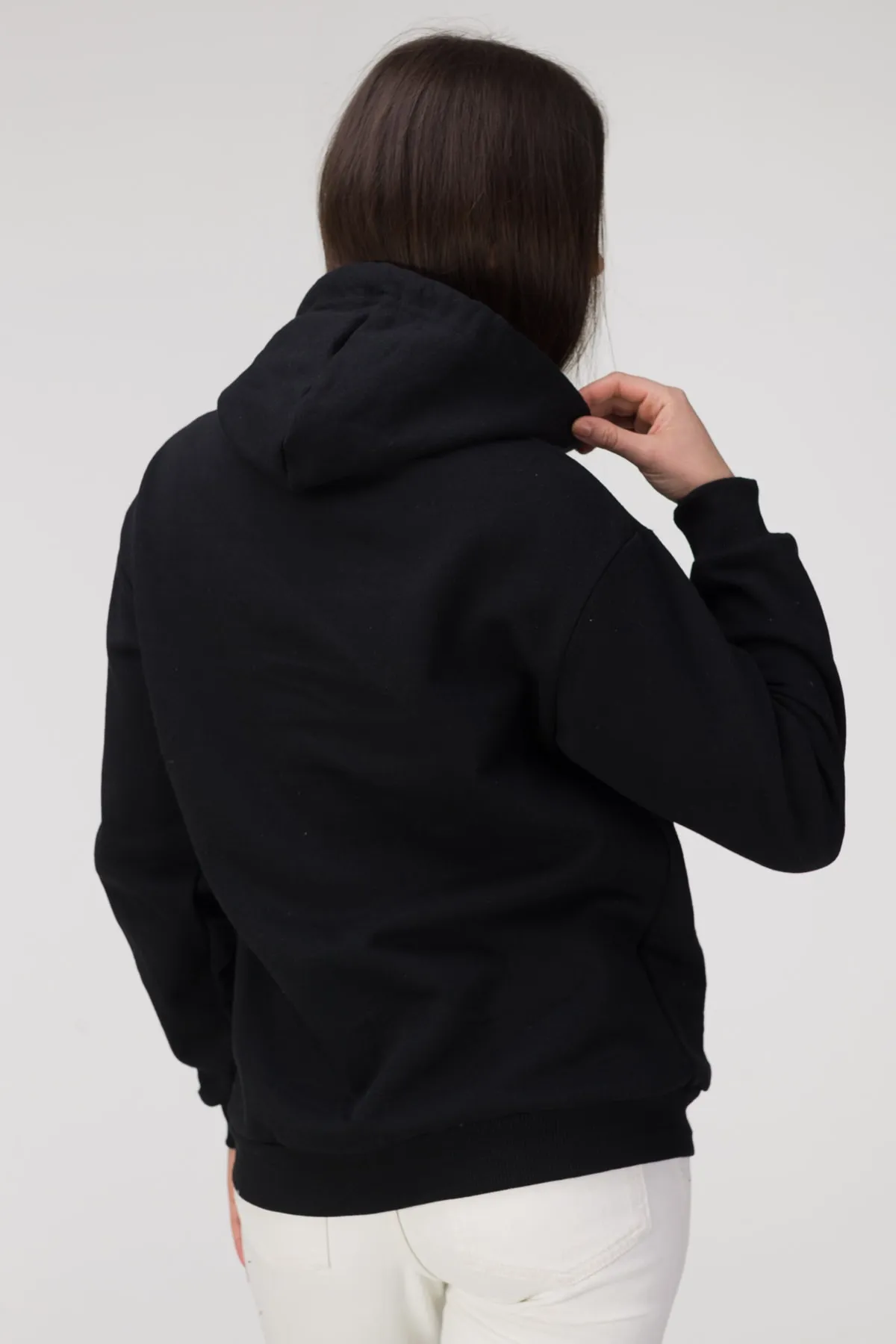 MODAGEN  Unisex-Strickjacke in Übergröße in Schwarz