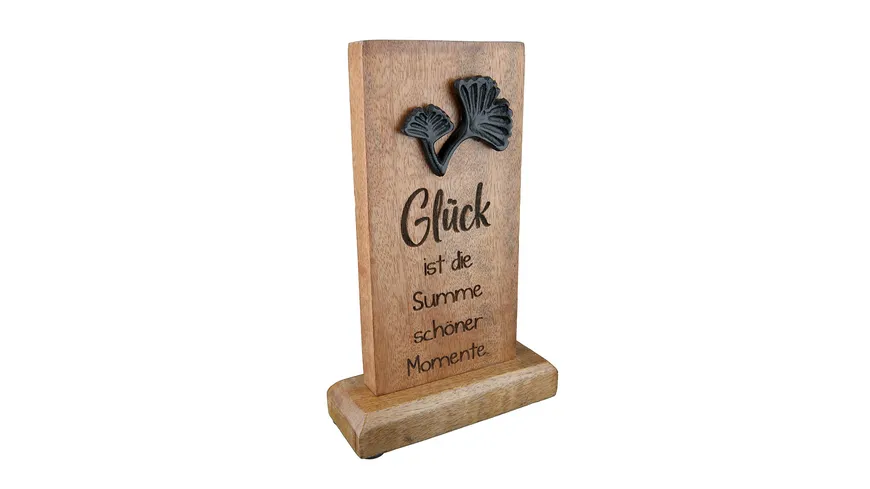 GILDE Standrelief Rechteckig H=21cm Naturfarben