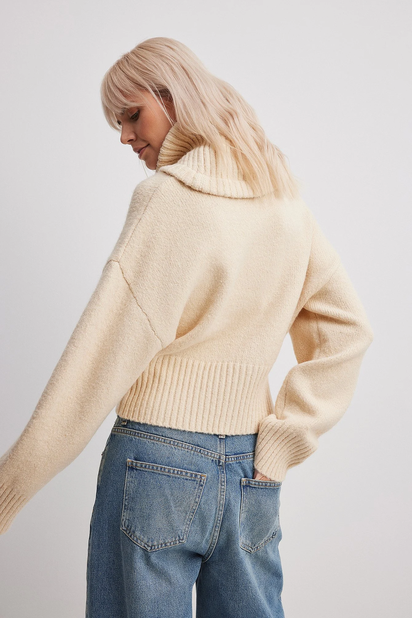 Strickpullover mit Rollkragen
