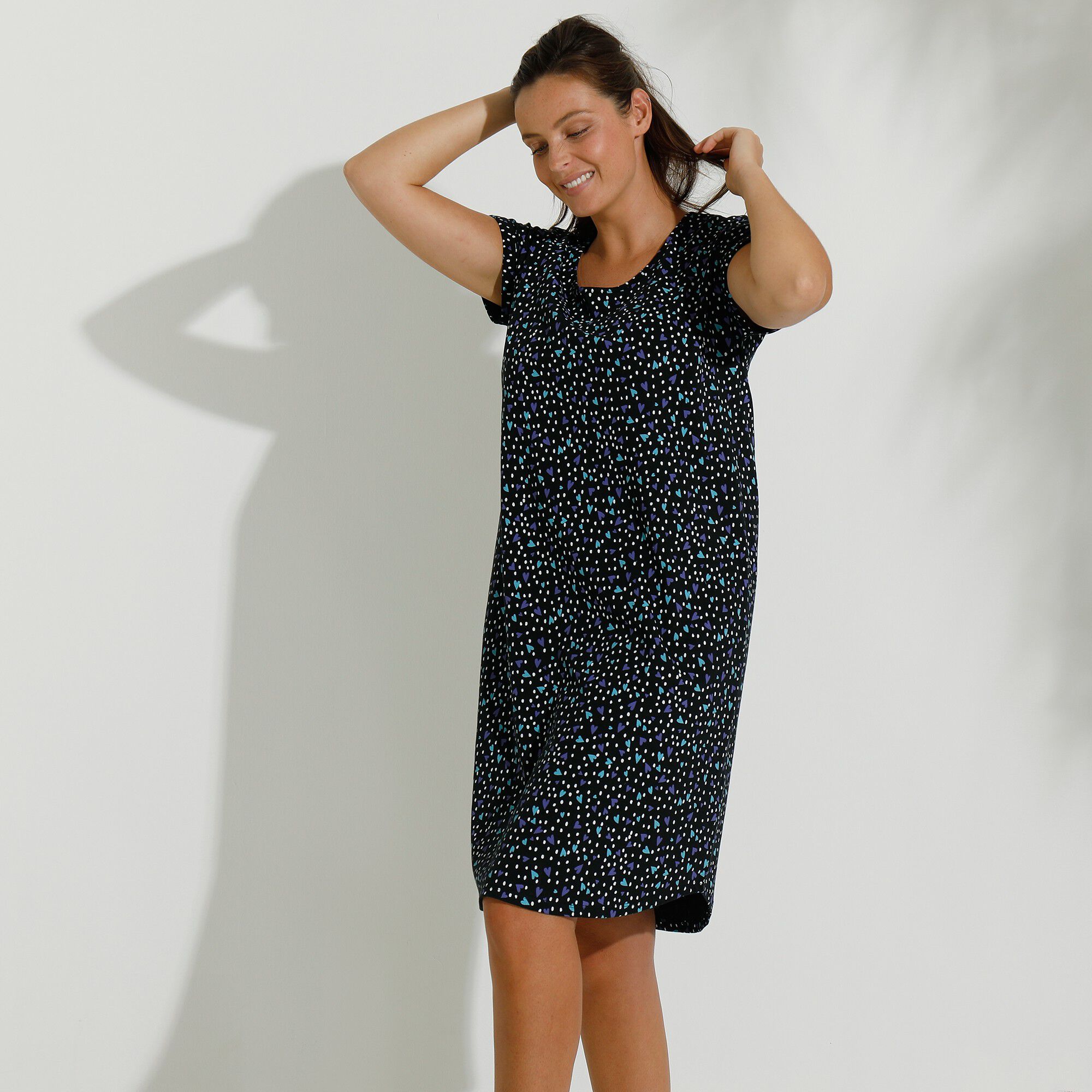 Chemise de nuit coton imprimé 