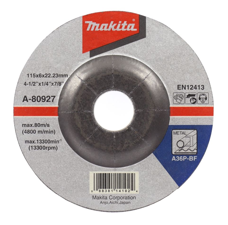 Disc de debavurare Makita Accessories A-80927 115x6.0mm oțel
