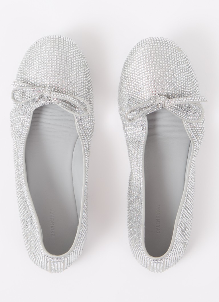 Balenciaga Leopold ballerina with rhinestones