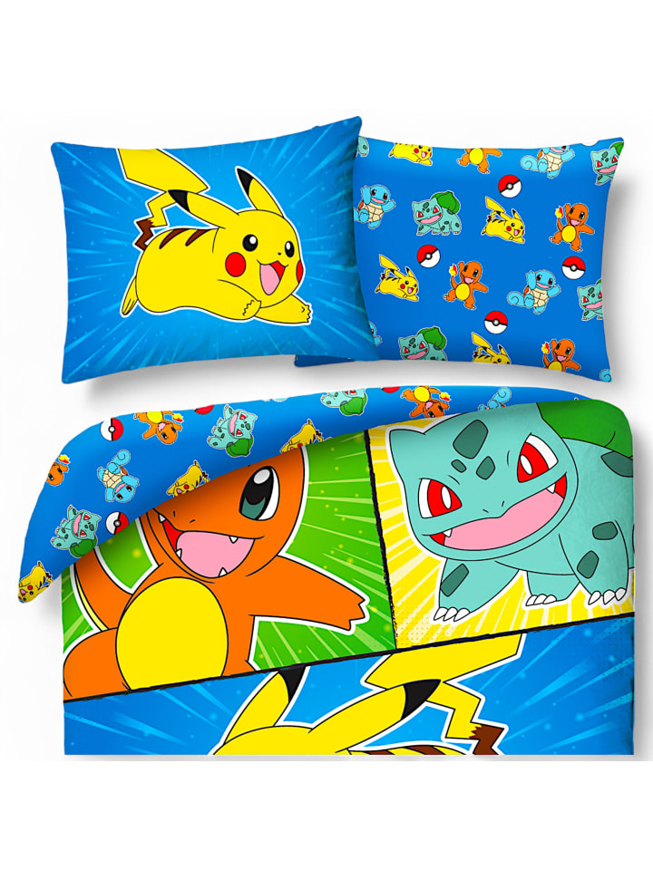Pokémon 2-tlg.Set: Kinderbettwäsche Pokémon  in Bunt günstig kaufen 140