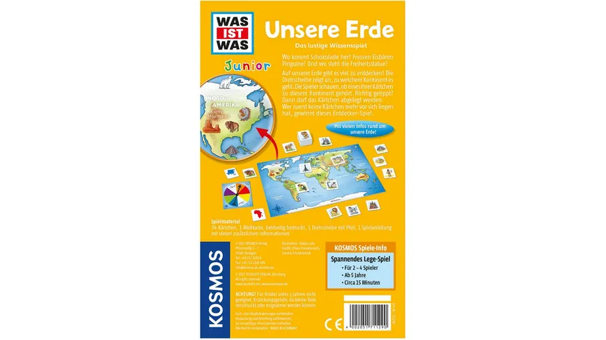 KOSMOS - Kinderspiele - WAS IST WAS Junior Unsere Erde!