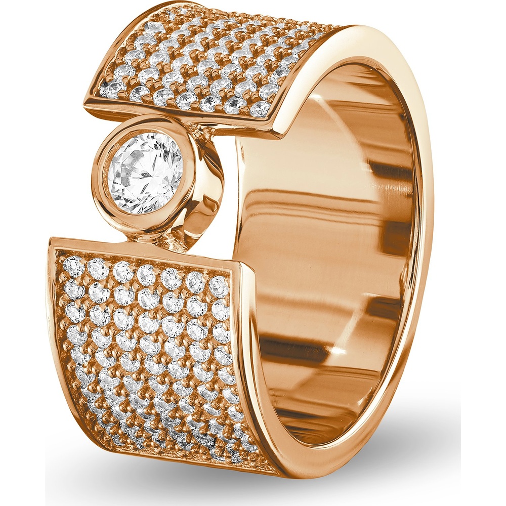 Jette Bague pour femme 925 Argent or rose Bague