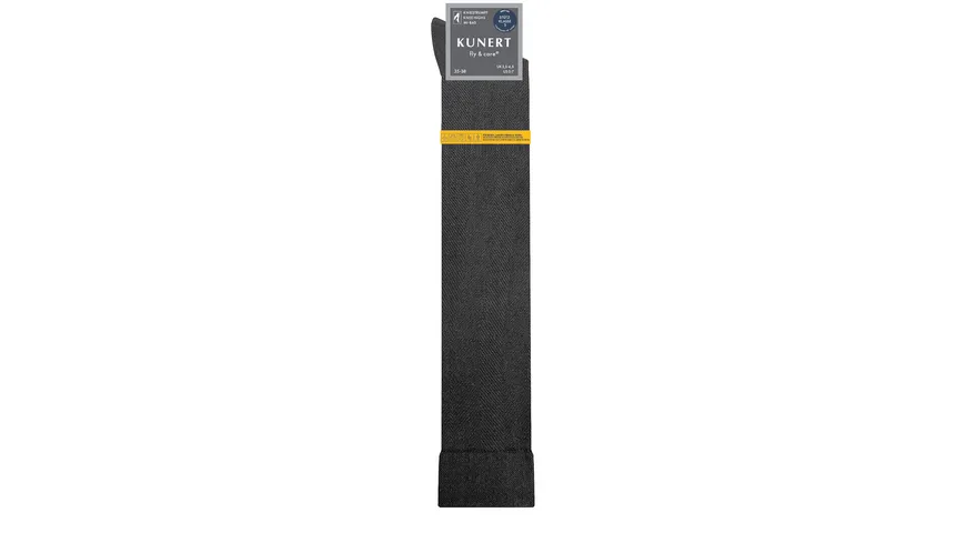 KUNERT Damen Kniestrümpfe druckfrei FLY&CARE black