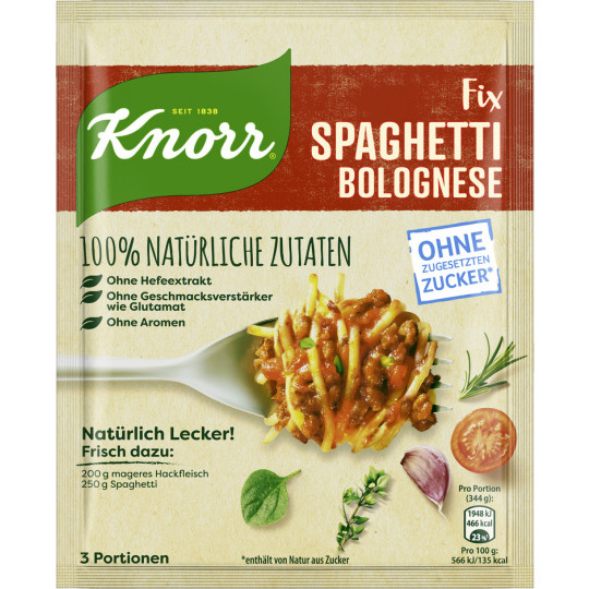 Knorr Natürlich Lecker Spaghetti Bolognese 38G