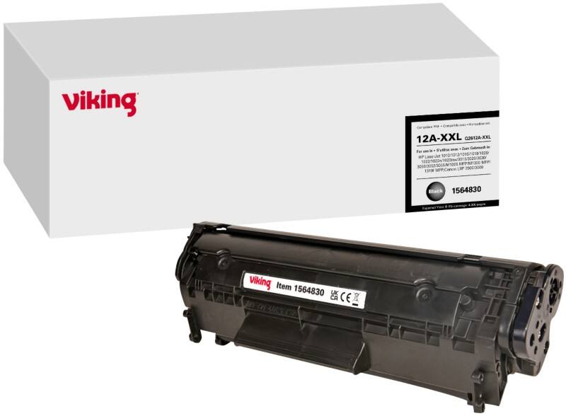 Viking 12A Kompatibel HP Tonerkartusche Q2612A-XXL Schwarz