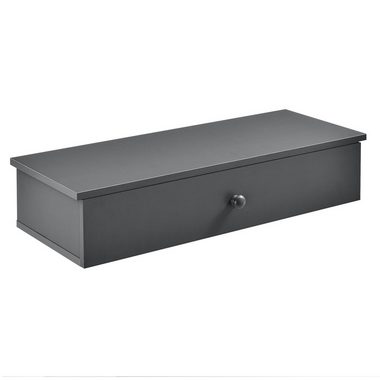 en.casa Wandboard, Ringsted Hängender Nachtschrank / Wandkommode Dunkelgrau