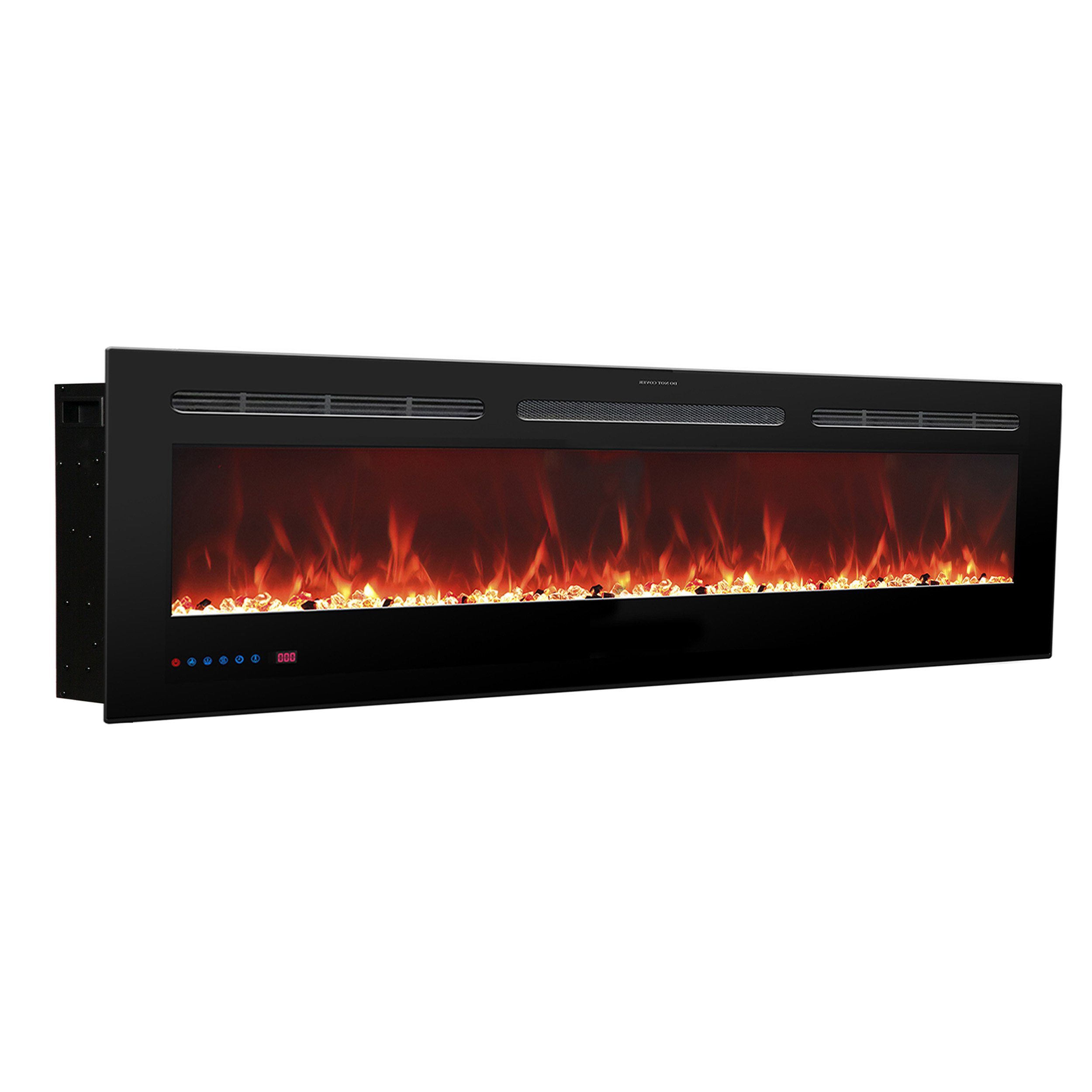 Kaminlicht Elektrokamin Joi 72 Elektrokamin Wandkamin elektrisch mit Heizung, Einbaukamin, Elektrischer Kamin mit Fernbedienung, Timer, 3D Flammenspiel, LED Feuer