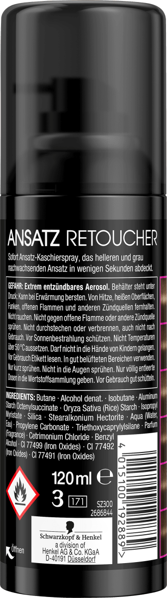 Ansatz Retoucher Kaschierspray Braun, 120 ml