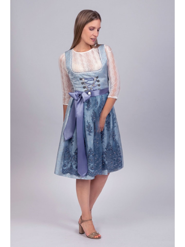 Edelnice Mini Dirndl 2-teilig Cloé in hellblau günstig kaufen
