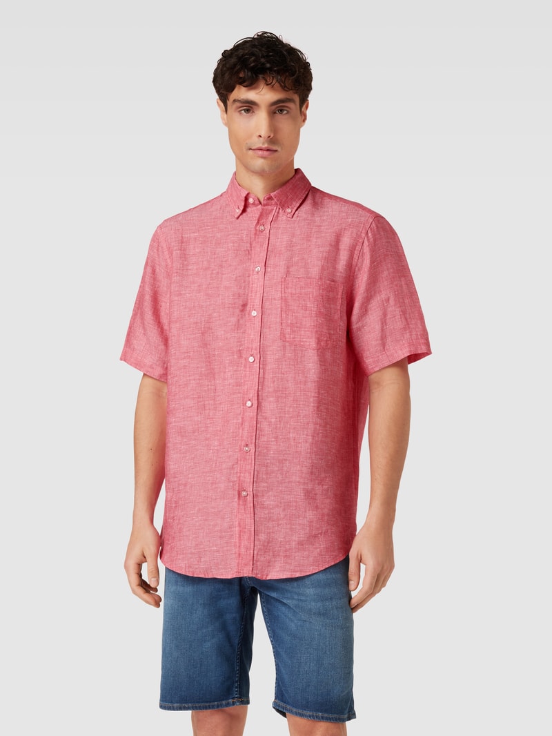Freizeithemd mit Button-Down-Kragen in rot
