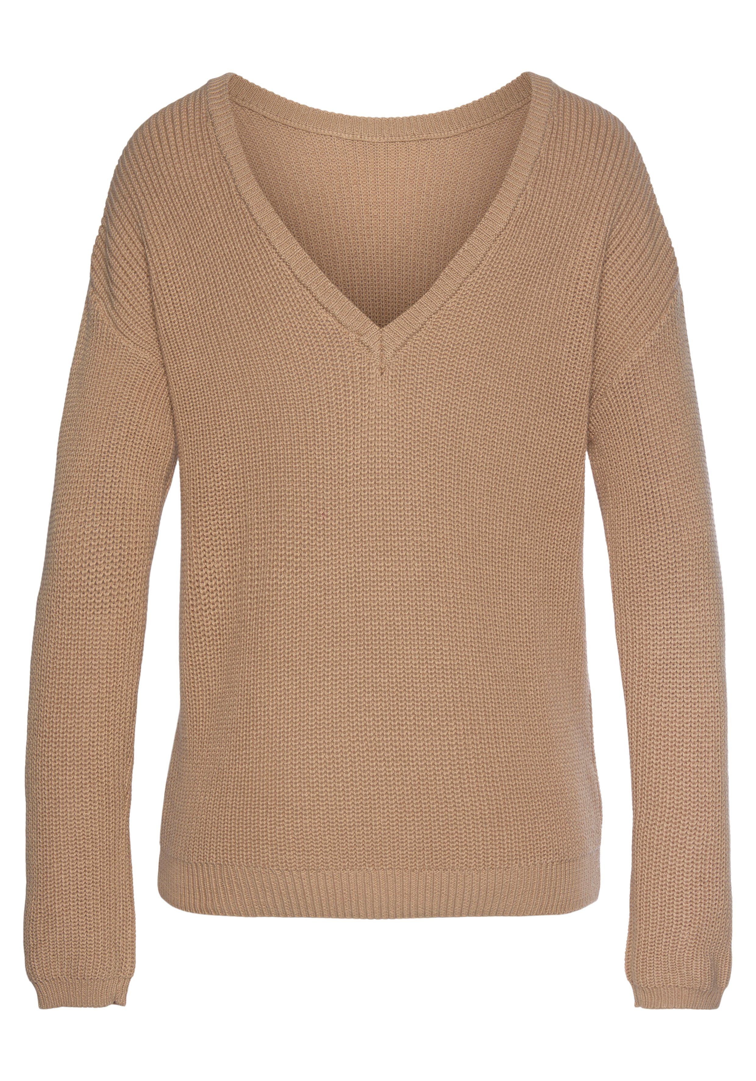 LASCANA Strickpullover mit Rückenausschnitt