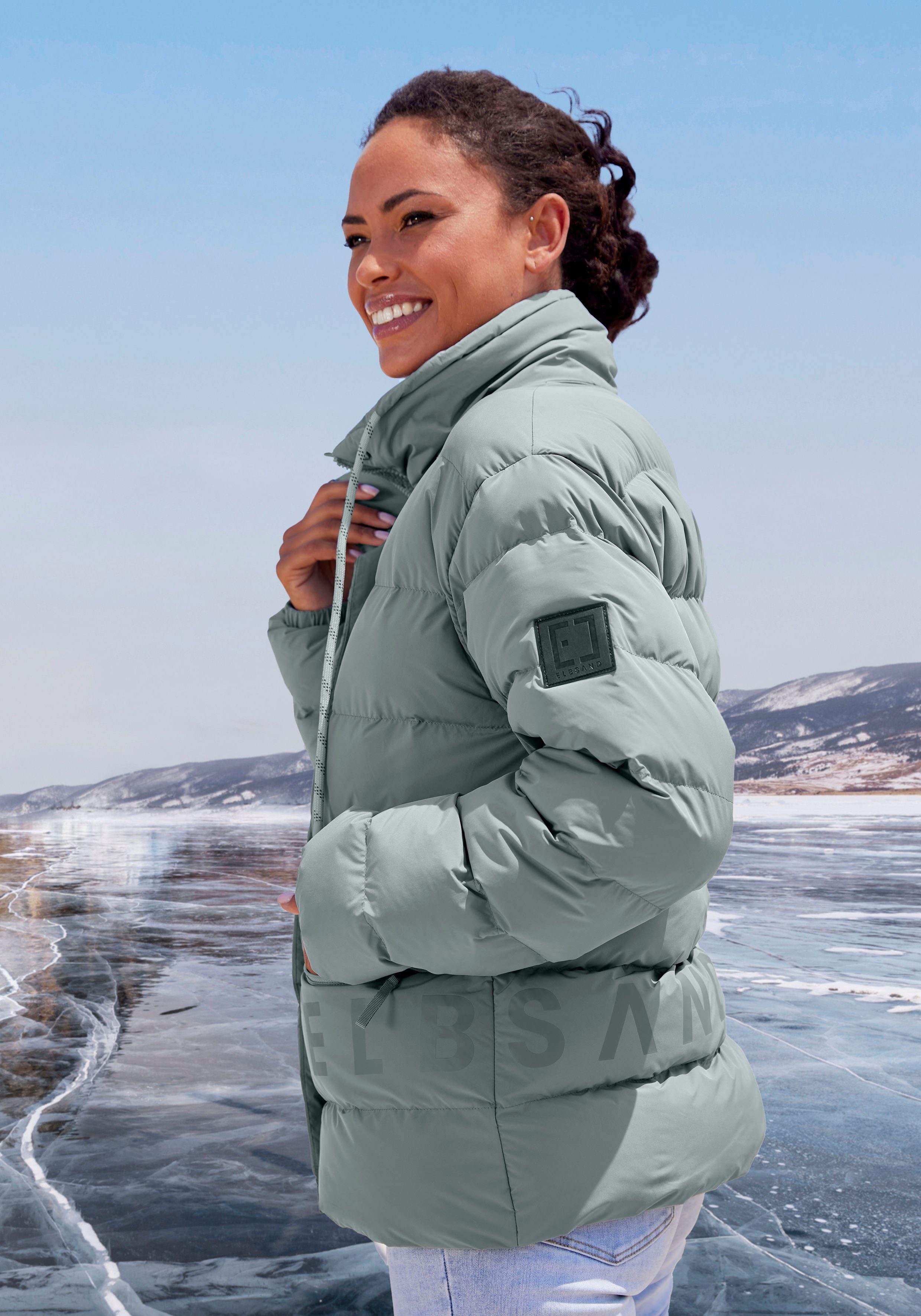 Elbsand Steppjacke mit Reißverschlusstaschen