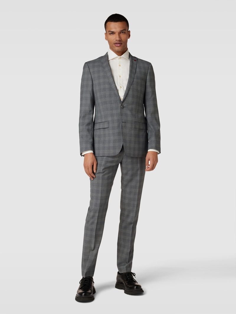 Slim Fit Anzug mit Allover-Muster in graphit