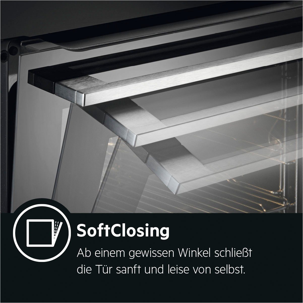 AEG Einbaubackofen 6000 BPE55526BM 944188761, mit 1-fach-Teleskopauszug, Pyrolyse-Selbstreinigung