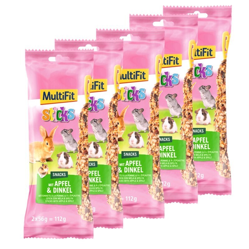 MultiFit Snacks MultiFit Sticks 5x2 Sticks mit Apfel & Dinkel