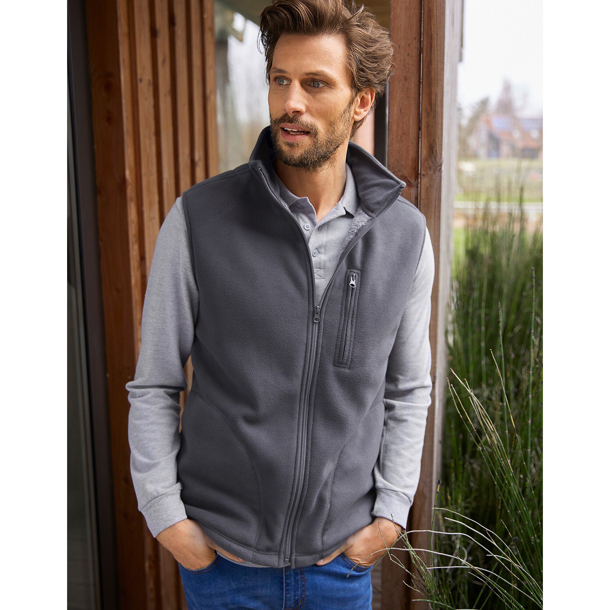 Veste polaire zippée sans manches