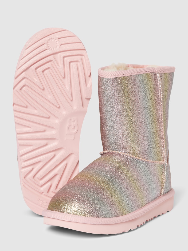 Boots in schimmernder Optik Modell 'GLITTER' in hellrosa
