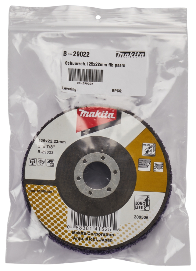 Makita B-29022 tisztítókorong 125 mm lila tartozékokkal