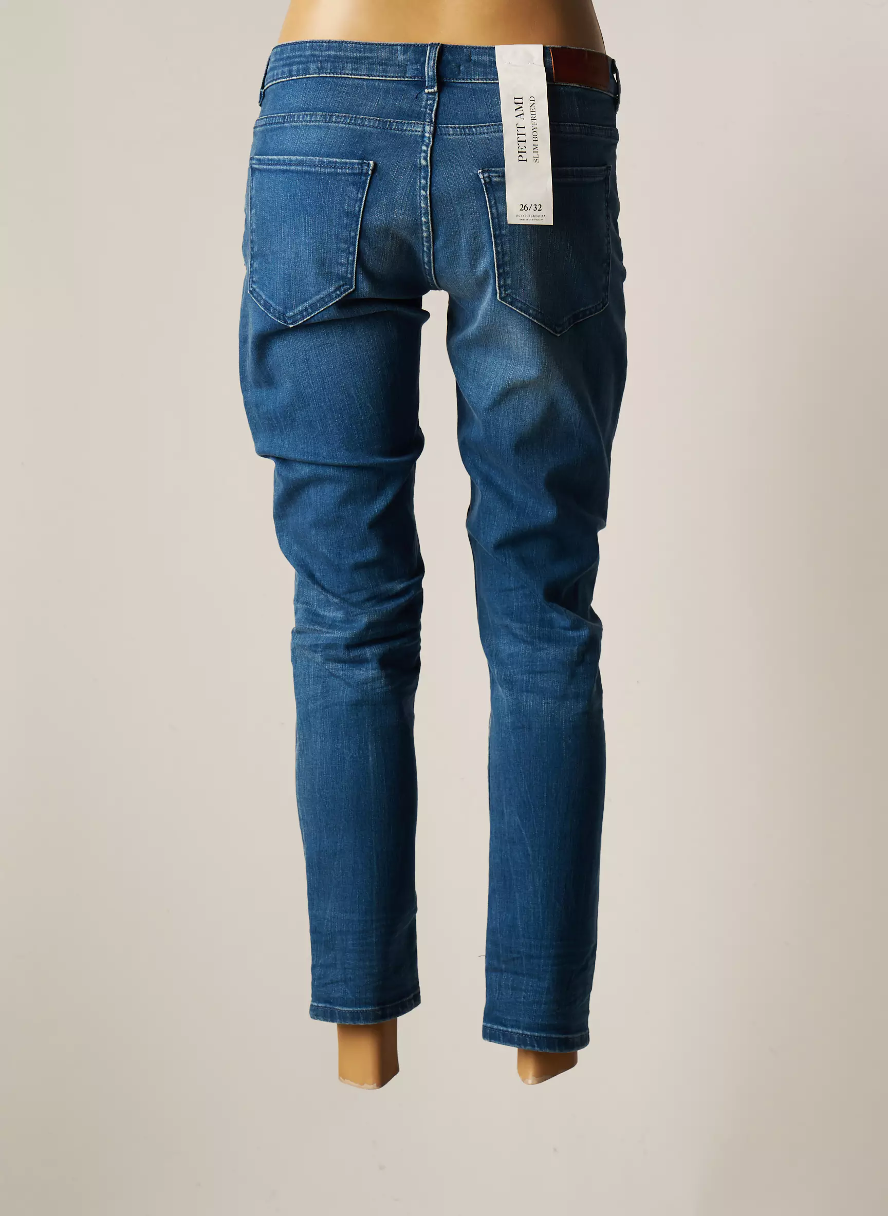 Scotch Soda Jeans Boyfriend Femme couleur bleu