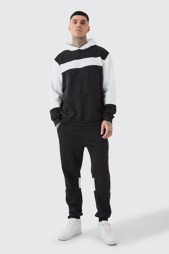 Tall Colorblock Trainingsanzug mit Kapuze