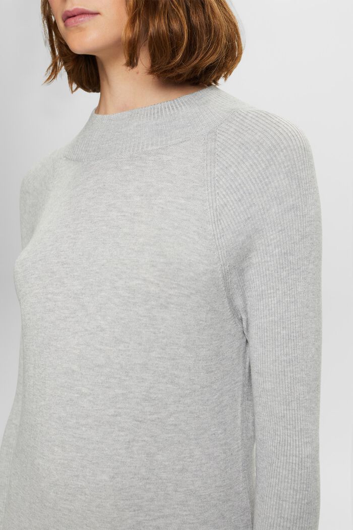 Midi-Strickkleid mit Stehkragen