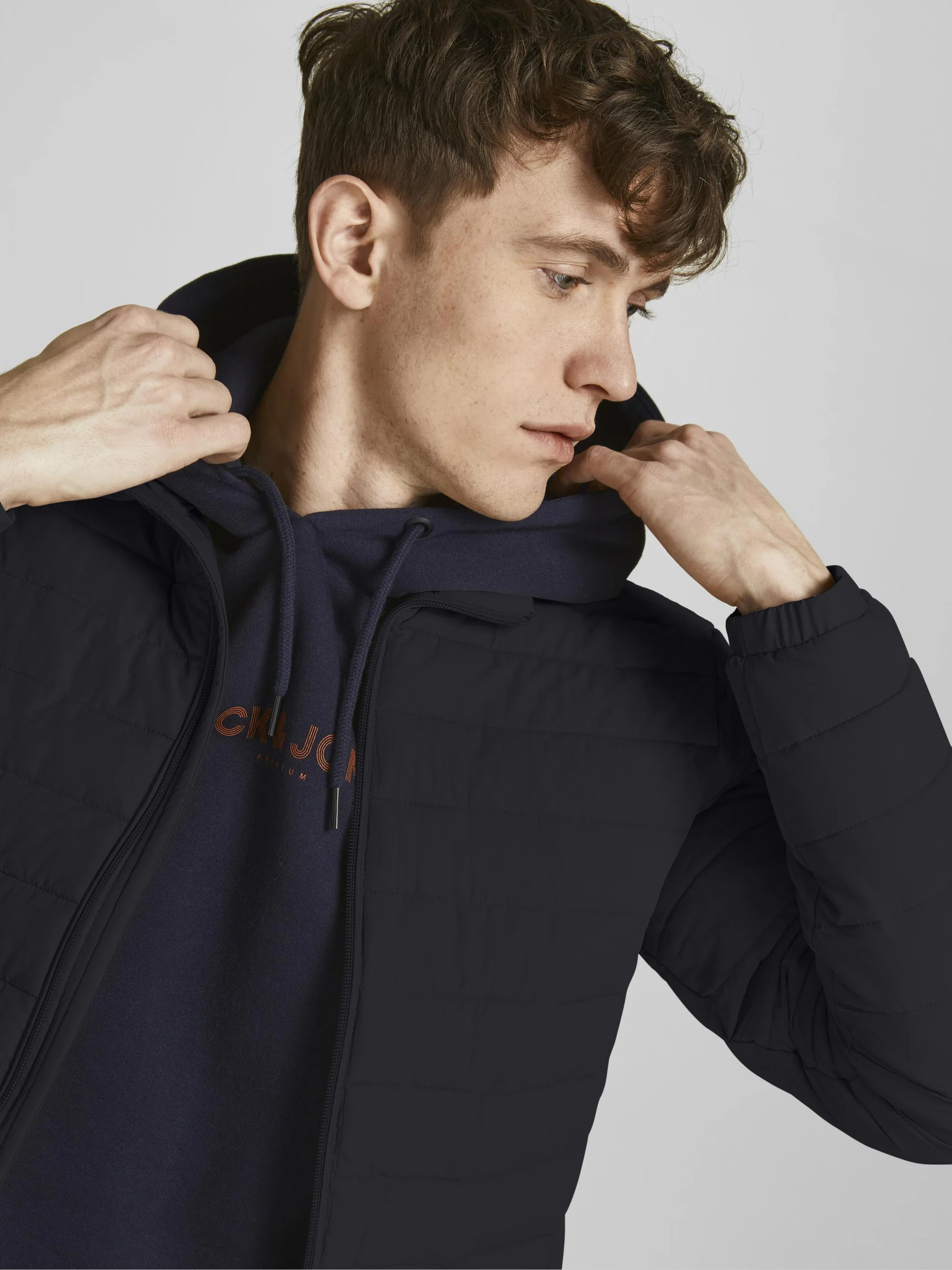 Jack & Jones PREMIUM PUFFER COLLAR - Chaqueta de entretiempo