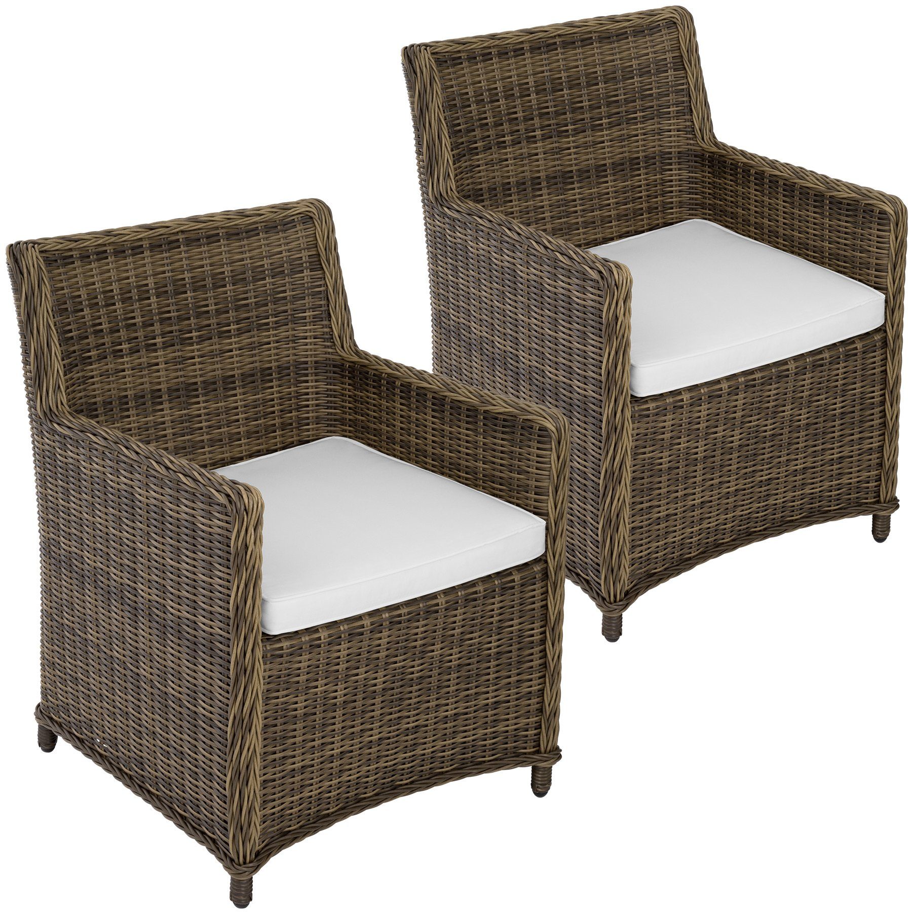 tectake Rattanstuhl Saint Tropez (2er, 2 St), Schmutzabweisend
