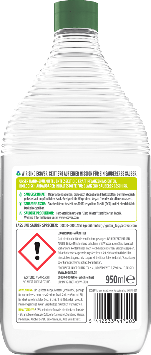 Spülmittel Zitrone & Aloe Vera, 950 ml