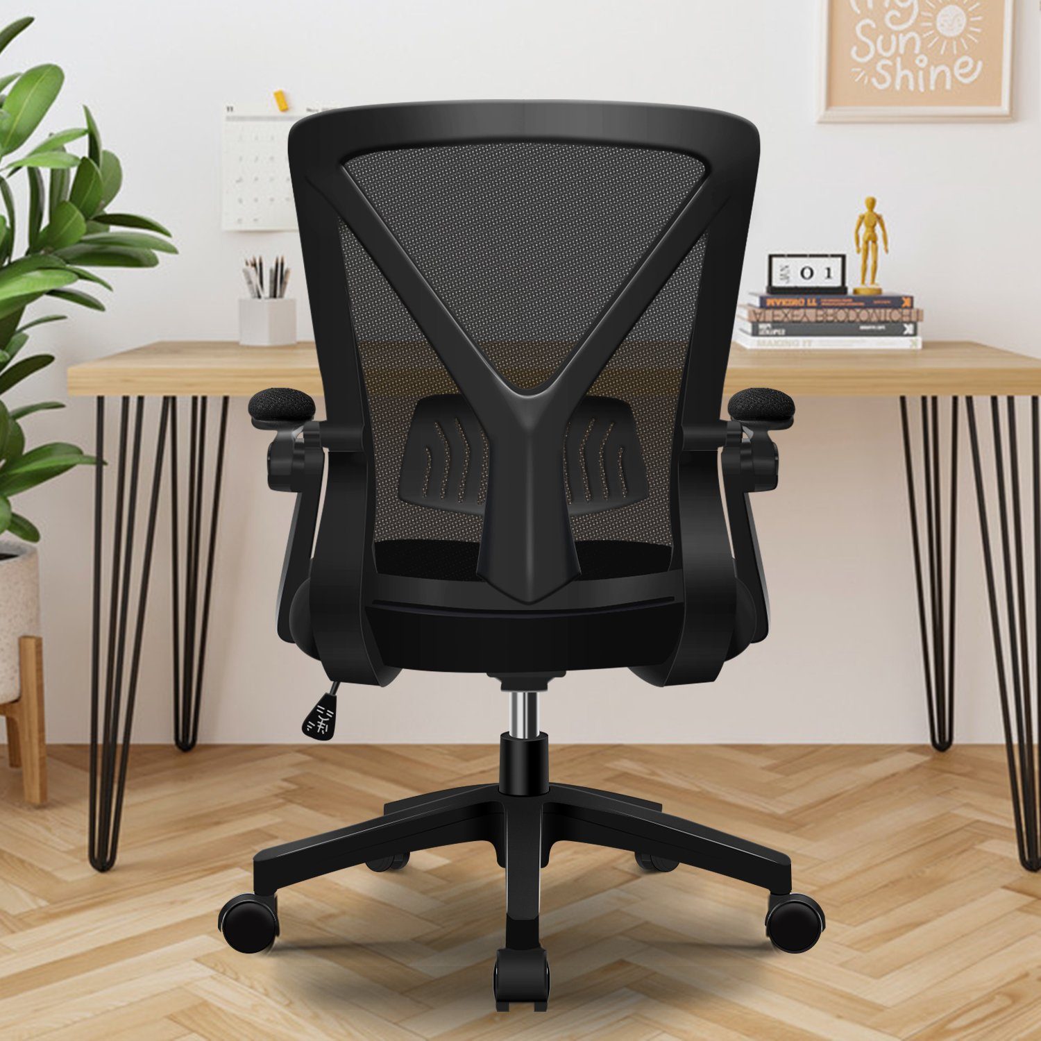 Aiidoits Bürostuhl Bürostuhl, Ergonomischer Schreibtischstuhl, Drehstuhl (Chefsessel,Verstellbare Armlehne,leise Rolle, mit Wippfunktion bis 125)