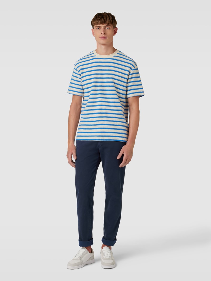 Stoffhose mit Knopfverschluss in blau