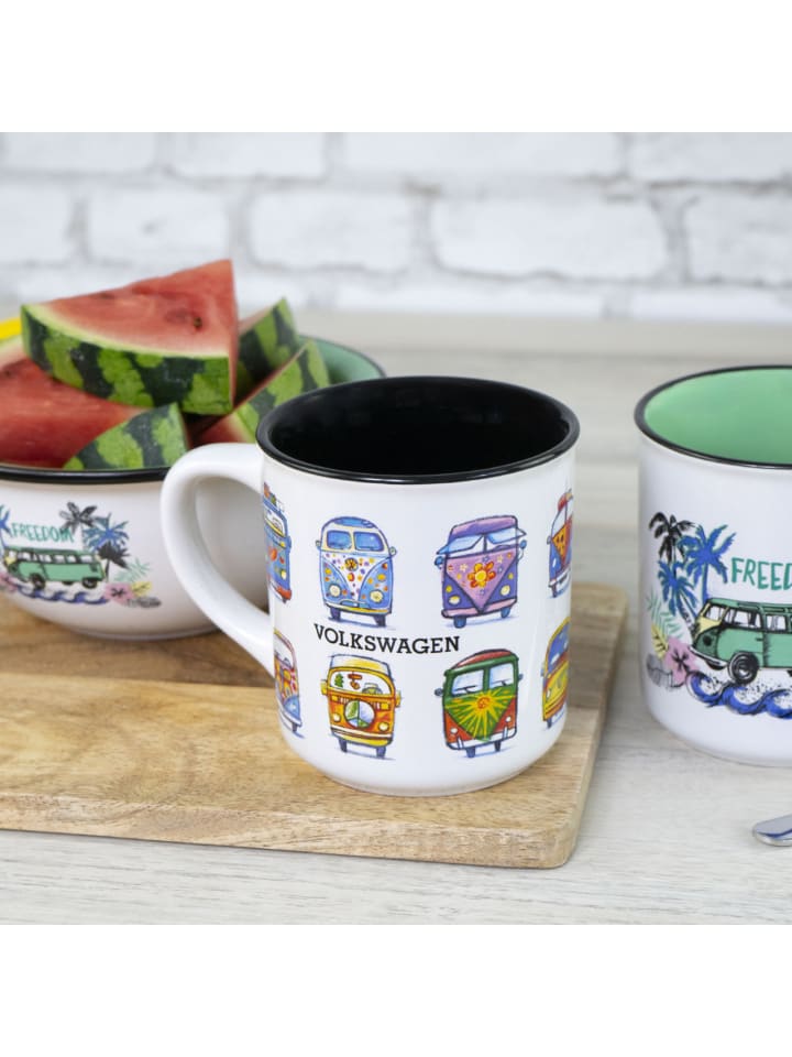 Geda Labels Tasse VW Sketch Emaille-Optik 400ml in Weiß - 400ml günstig kaufen onesize
