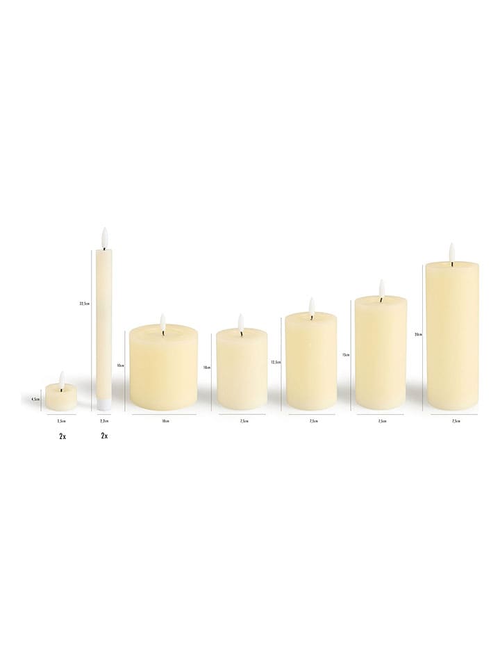 Lifa Living 9er-Set: LED-Kerzen in Creme günstig kaufen onesize