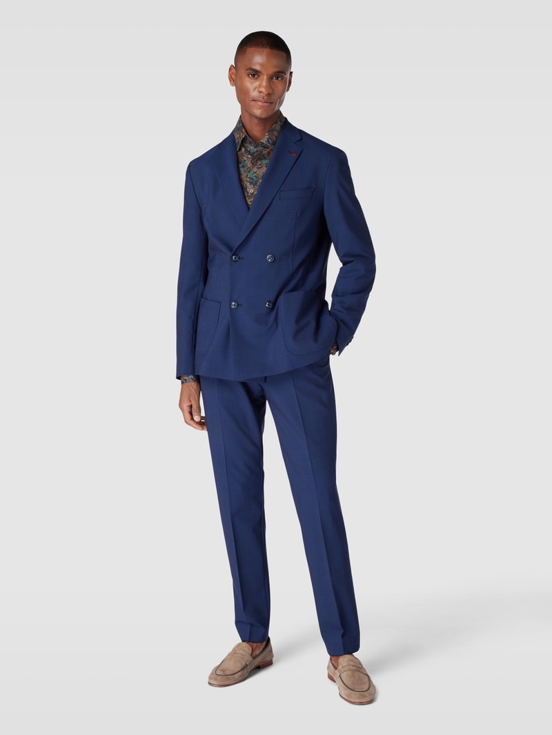 Modern Fit Business-Hemd mit Kentkragen in marineblau