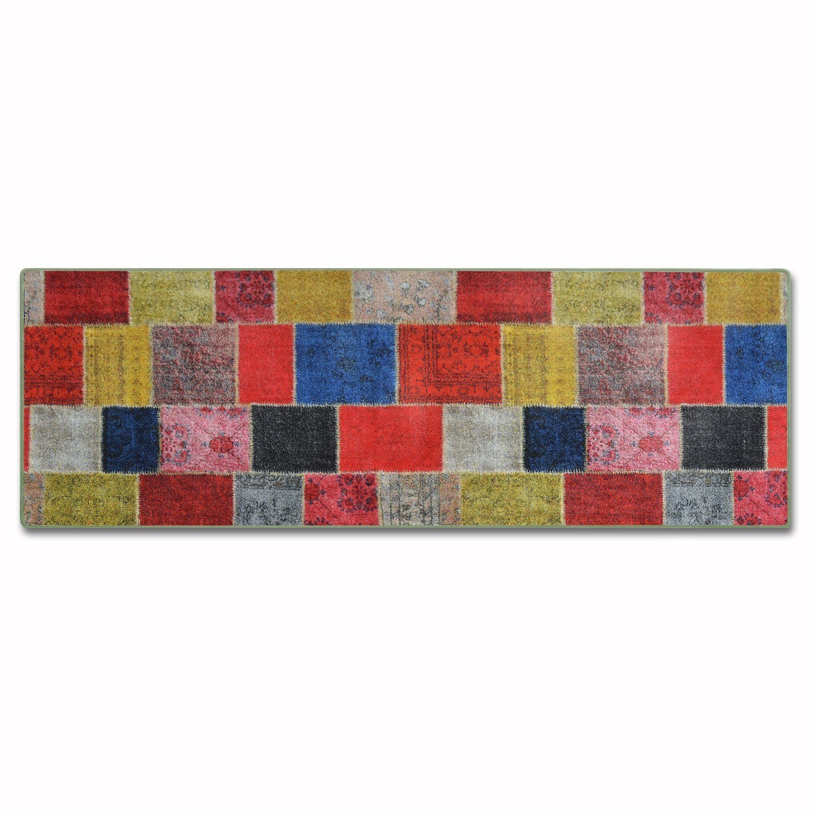 Läufer Monsano, Teppichläufer erhältlich in 2 Farben & vielen Größen, Floordirekt, rechteckig, Höhe: 7 mm, Patchwork-Design