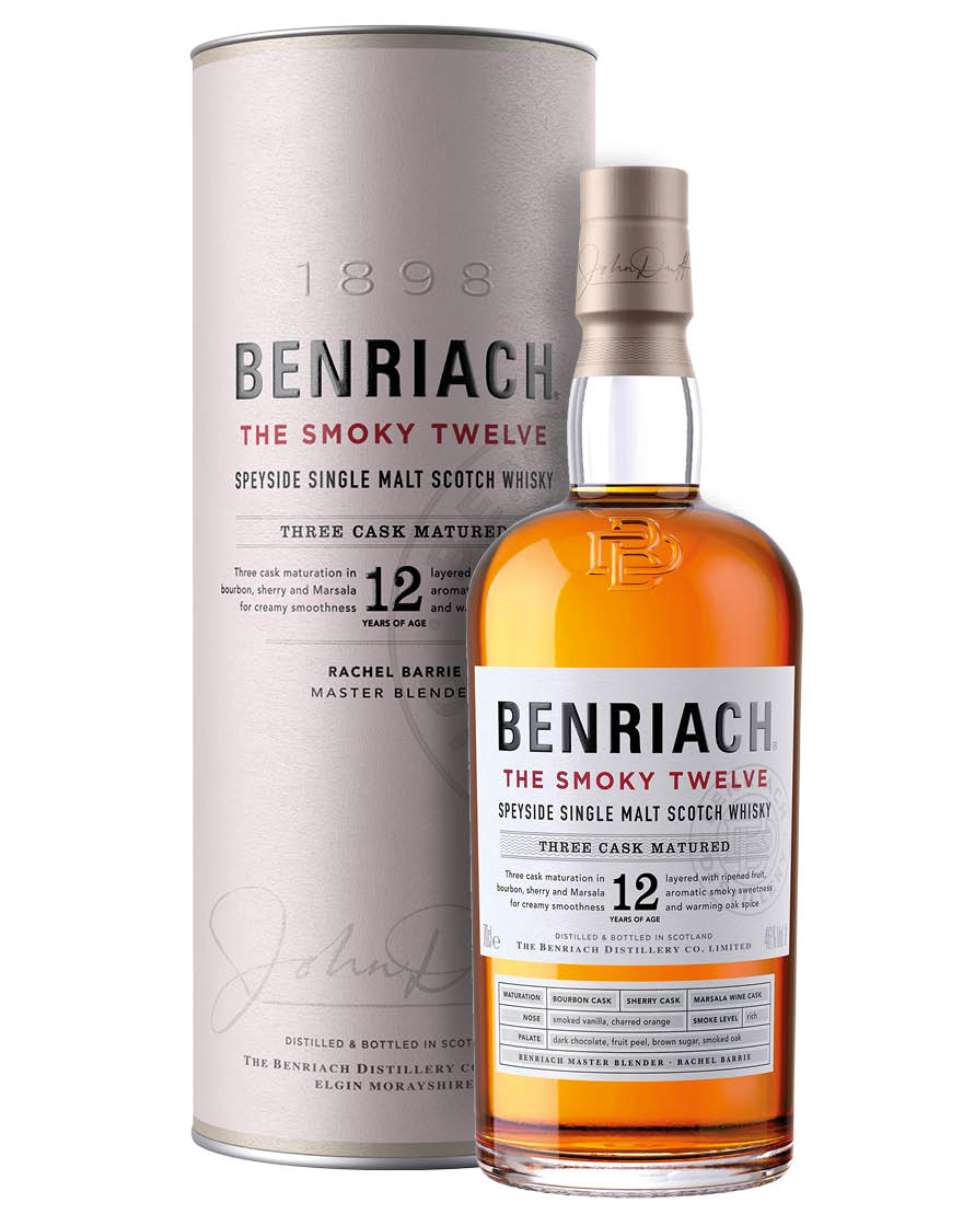 Speyside Single Malt Scotch Whisky 12 Years of Age Three Cask Matured The Smoky Twelve BenRiach 0,7 ℓ