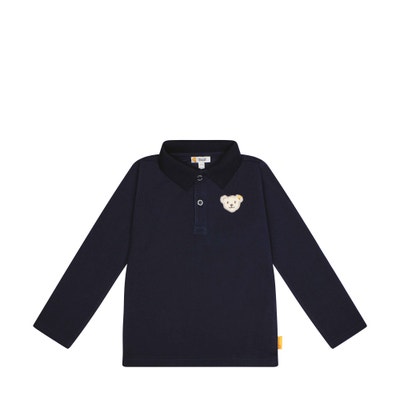 Poloshirt langarm, dunkelblau für Jungs