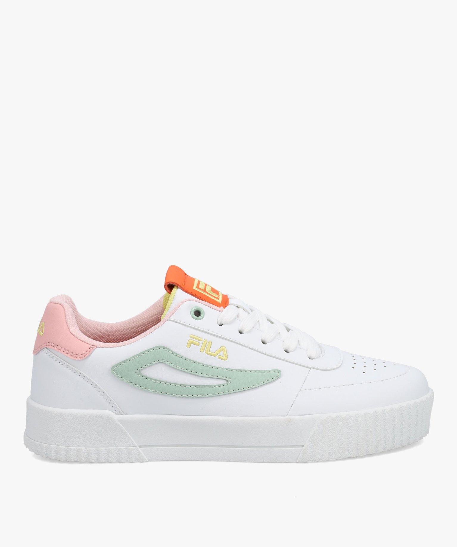 Tennis femme à détails colorés fermeture lacets – Fila ... blanc | GEMO