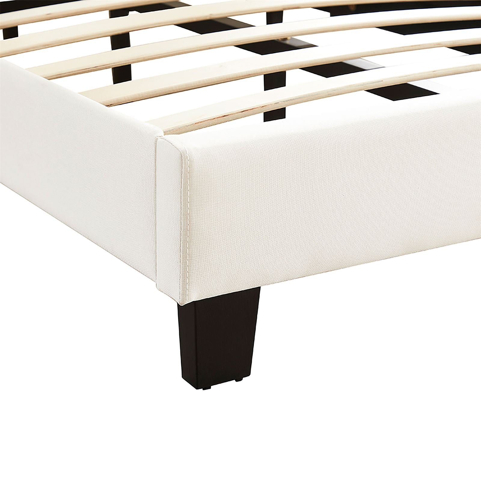CARO-Möbel Polsterbett BEDFORD, Polsterbett 140x200 cm mit Kunstleder Bezug Bett inkl. Lattenrost
