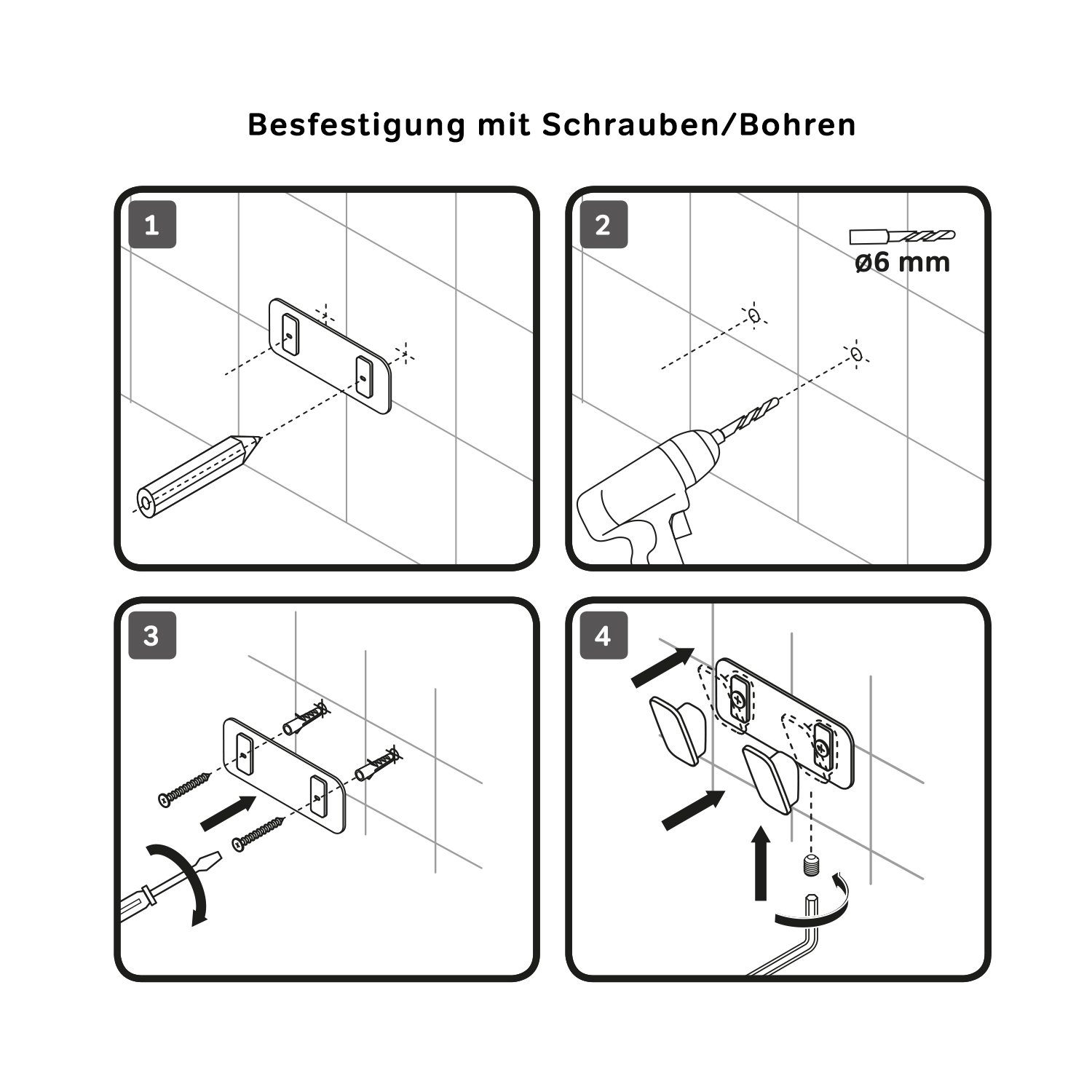 AM.PM Wandhaken Inspire 2.0, Badezimmer, Dusche, Küche, Flur, Toilette, (Set), hochfunktionell, rost- und kratzfest